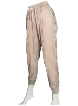 Old Rose Jacquard Textured Track Pants 