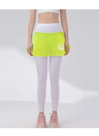 Women's Sports Pants Fake Two Outdoor Running Fitness Yoga Yennis Leggings High Stretch Warm Sweatpants 