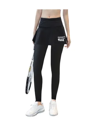 Women's Sports Pants Fake Two Outdoor Running Fitness Yoga Yennis Leggings High Stretch Warm Sweatpants 