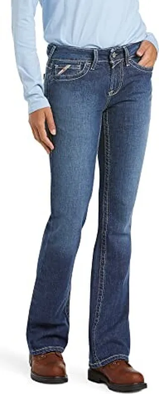 Ariat Female FR DuraStretch Basic Boot Cut Jean Blue Quartz 25