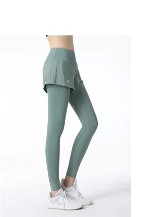 Yoga Fake two-piece sweatpants Green 