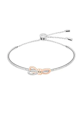 Metal Stone Studded Lifelong Bow Bracelet 