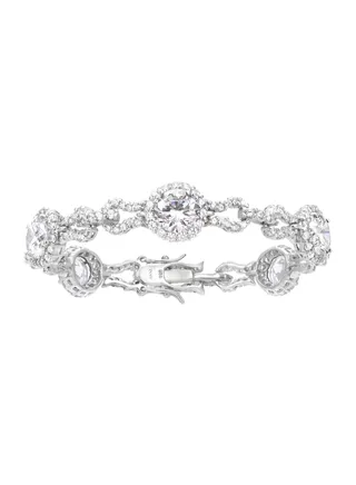 Serene Sparkles Bracelet with Zirconia Gemstones and S925 Sterling Silver Gift for Women Wife Girlfriend 