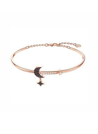 Gold Plated Stone Studded Star And Moon Bracelet 