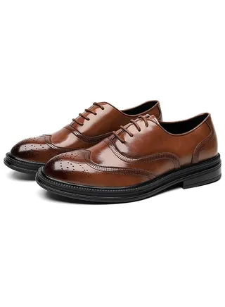 Versatile Retro Casual Leather Shoes 