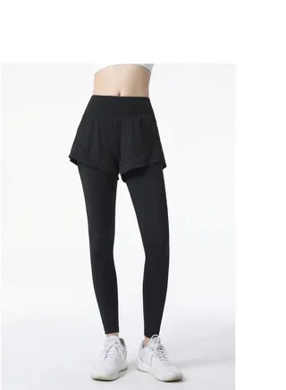 Yoga Fake two-piece sweatpants Black 