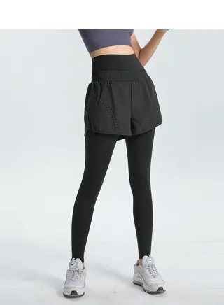 Yoga Fake two-piece sweatpants Black 