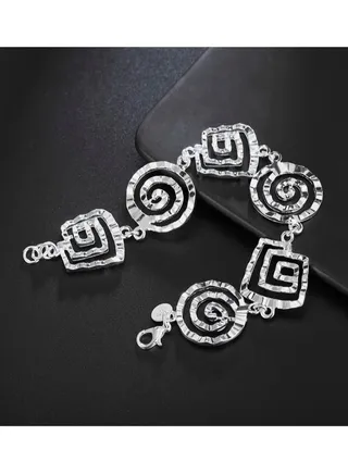 Elegant 925 Solid Silver Bracelet For Women 