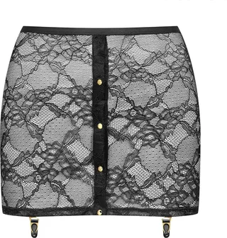 MAISON CLOSE - Skirt With Suspenders - Jeux Magnétiques - Black