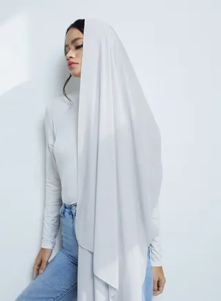 Luxury Grey Chiffon Hijab 