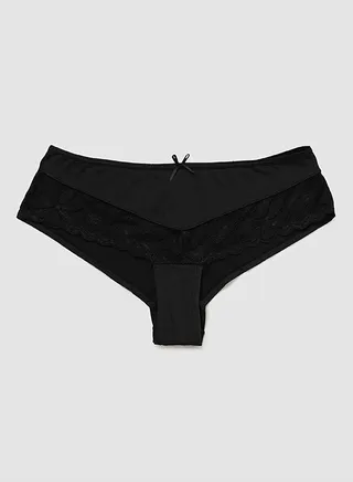 Lace Detailed Boyshorts Bottom Black 