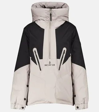 Iberis hooded half-zip down jacket