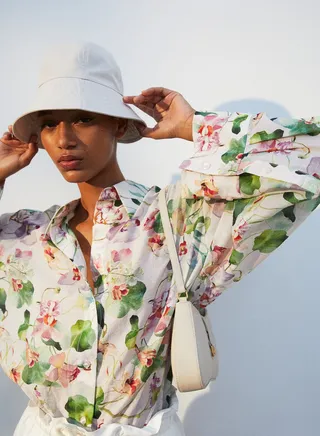 Floral Print Button Down Shirt