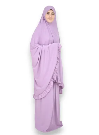 Two Piece Islamic prayer dress women the Long - Prayer Clothes for Women - Prayer Abaya For women - Jilbab 2 piece, Umrah essentials for women - Prayer set 