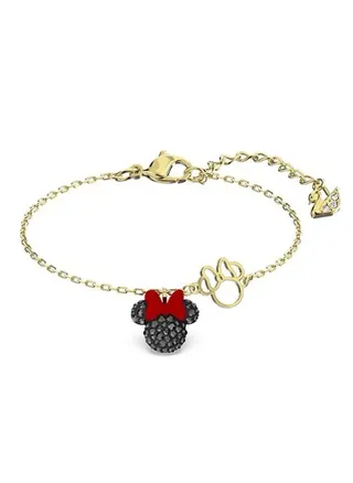 Mickey And Minnie Design Stone Studded Bracelet 