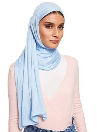 Jersey Stretch Hijab Light Blue 