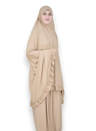 Two Piece Islamic prayer dress women the Long - Prayer Clothes for Women - Prayer Abaya For women - Jilbab 2 piece, Umrah essentials for women - Prayer set 