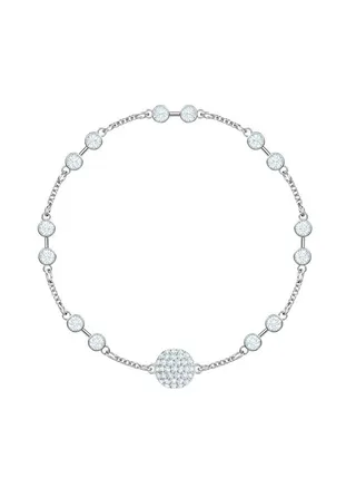 Rhodium Plated Crystal Studded Bracelet 