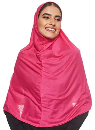 Solid Cotton Hijab Fuchsia Pink 