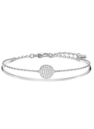 Rhodium Plated Stone Studded Ginger Bracelet 