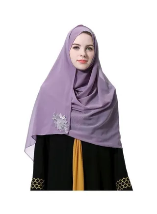 Casual Chiffon Hijab Lavender 