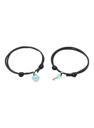 Heart Charm Couple Bracelet 