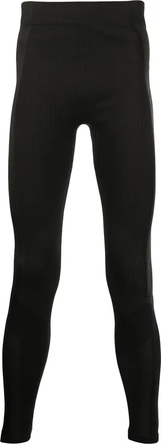 Panelled Logo-Print Running Tights