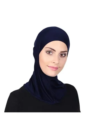 Solid Women's Muslin Hijab Sport Head Scarf Plain Under Scarf Muslimah Turban Cap Scarf Ramadan Accessory 
