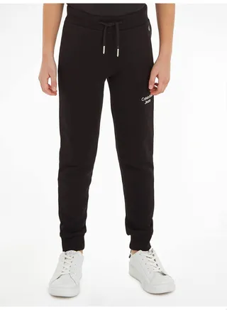 Boys' Logo Joggers/ Sweatpants, Cotton, Black 