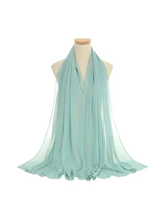 Modest and Versatile Chiffon Hijab Sky Blue 