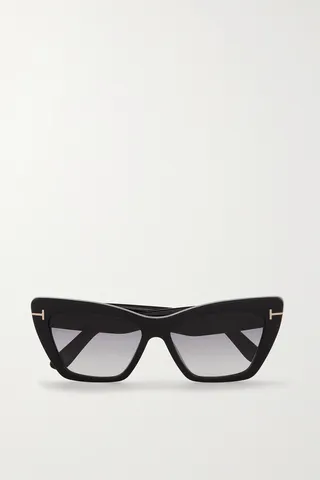 TOM FORD - Wyatt Cat-eye Acetate Sunglasses - Black