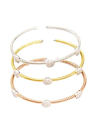 3-Piece Pure 925 Sterling Silver Stylish Bangle 