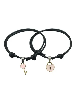 Heart Charm Couple Bracelet 