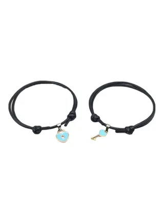 Heart Charm Couple Bracelet 
