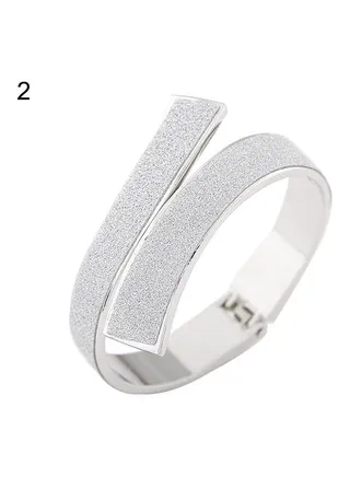 Simple Elegant Glitter Open Cuff Bracelet 