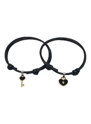 Heart Charm Couple Bracelet 