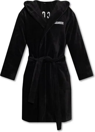 Dsquared2 Hooded Belted Bathrobe