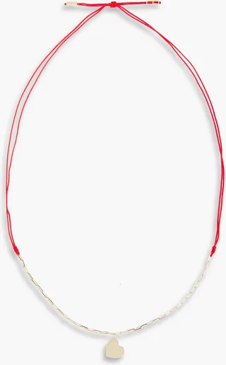 14-Karat Gold And Cord Necklace