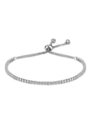 Rhinestone Bead Box Chain Bracelet 