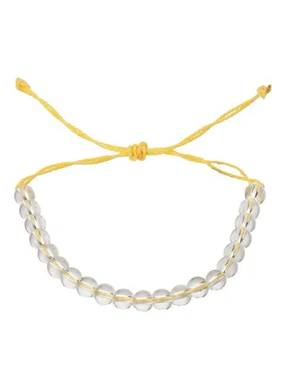 Transparent Beaded Weaving Rope Adjustable Bracelet 