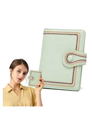 Passport Holder, Leather Passport Card Slot, Passport Cover for Women Men, assport Case/Wallet, Travel Essential Cruise Must Have Passport Wallet Slim and Portable for Travel (Green) 