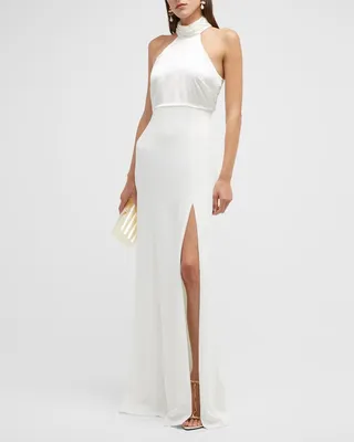 Alexandra Halter Trumpet Gown