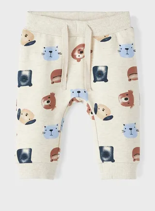 Infant Animals Face Print Sweatpants 