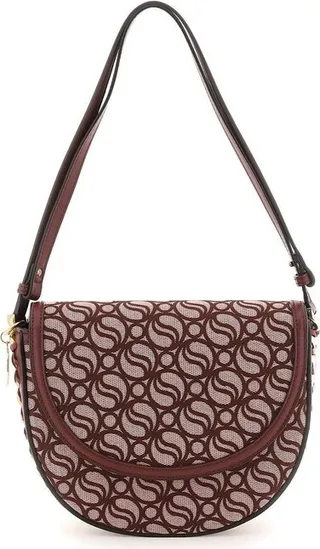 Stella McCartney Frayme S-Wave Flap Medium Shoulder Bag