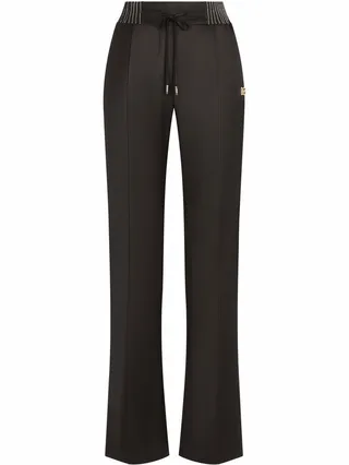 Straight-Leg Twill Trousers