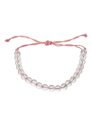 Transparent Beaded Weaving Rope Adjustable Bracelet 