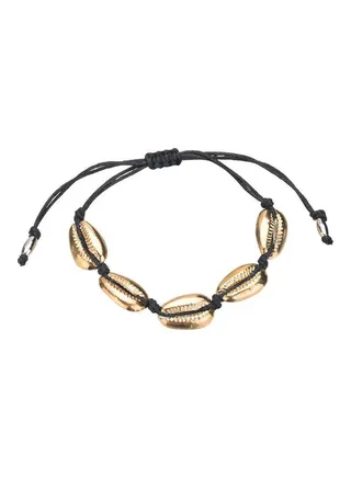 Hand Knitting Shell Charm Beaded Bracelet 