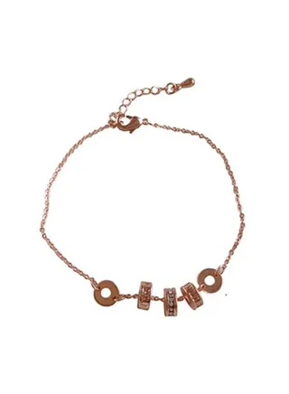 Stone Studded Geometric Shapes Silver Bracelet 