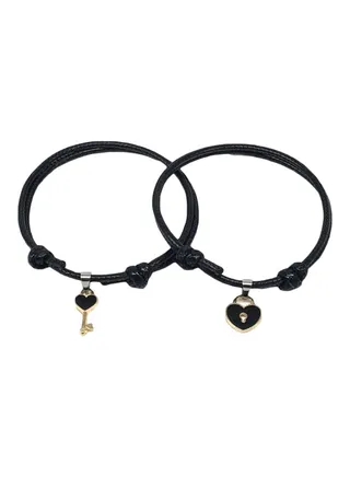 Heart Charm Couple Bracelet 