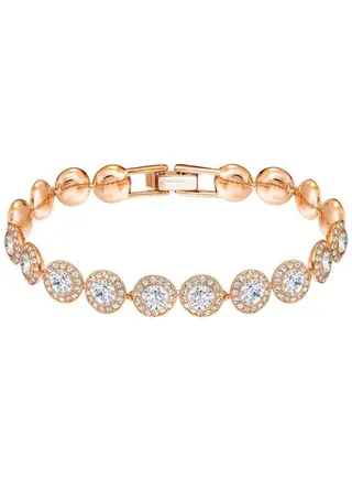Swarovski Round Set Sparkling Exquisite Bracelet in Rose Gold 